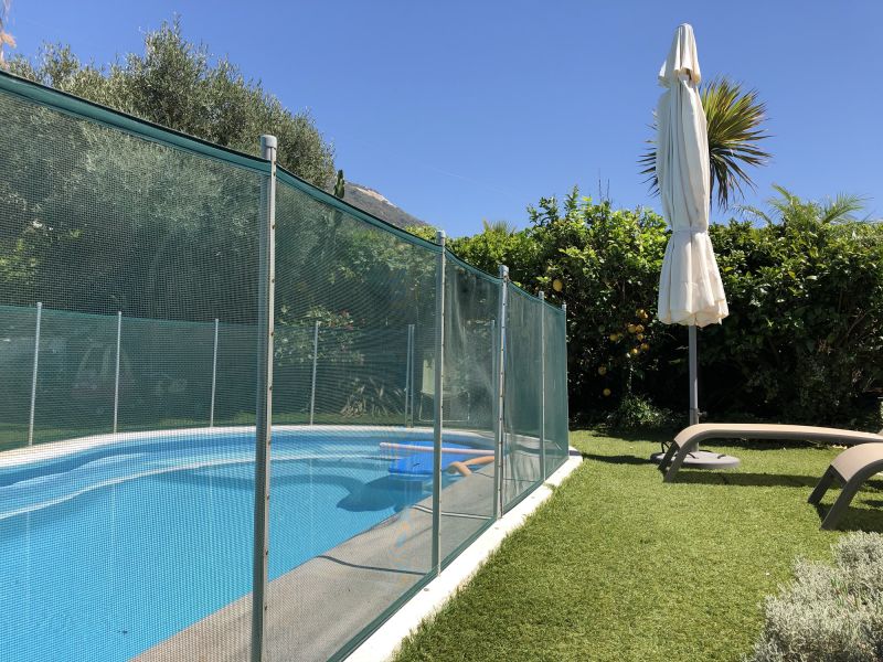 Clear Mesh Fence Around Pool